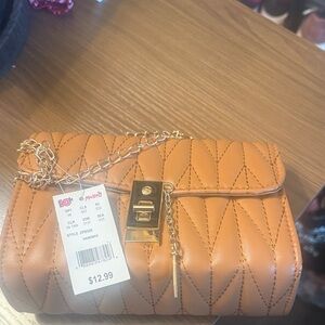 Chic Tan Quilted Chain Bag